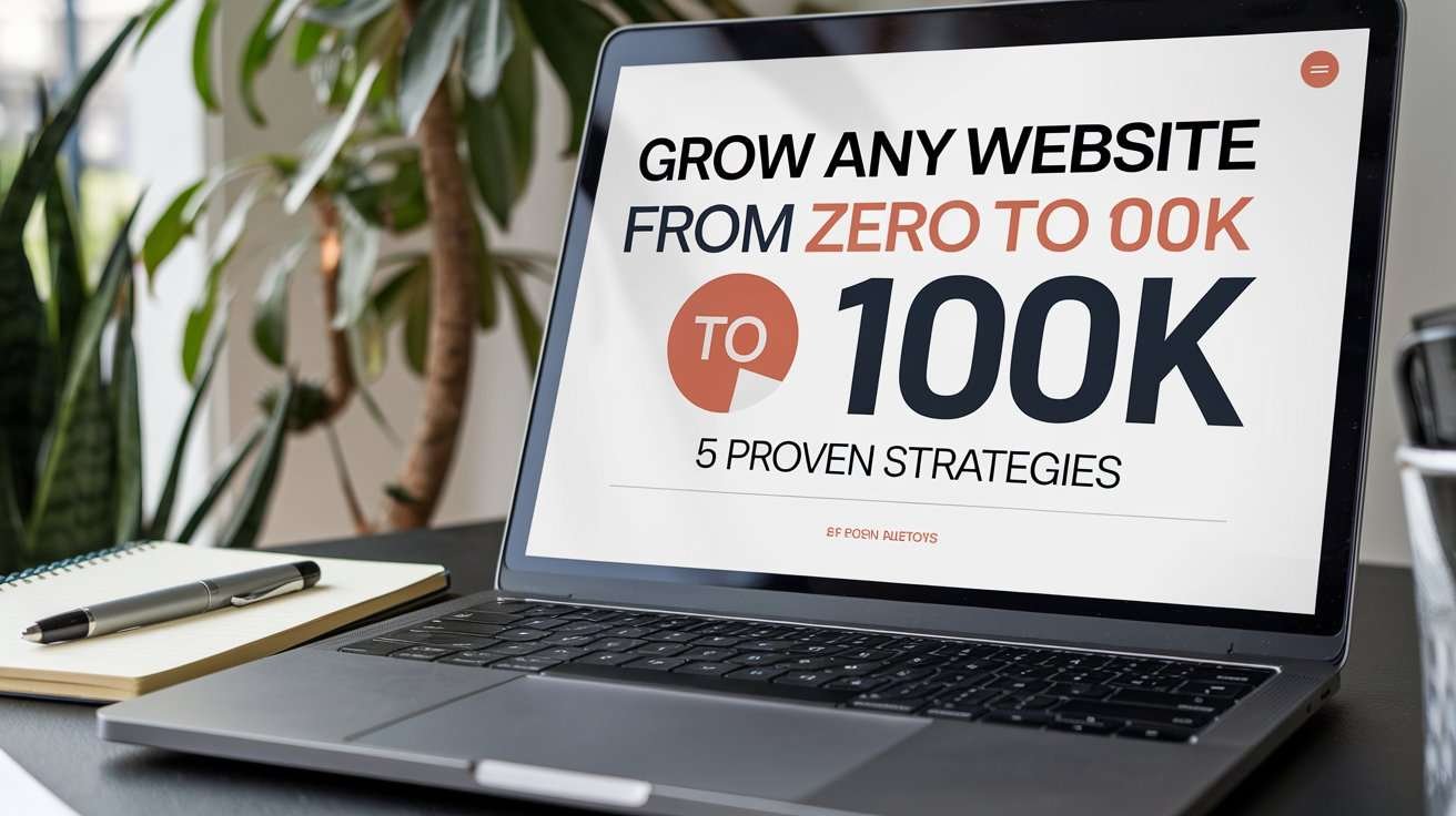 Grow Any Website from Zero to 100K Visitors-5 strategies